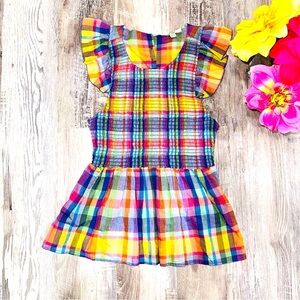 Francesca’s rainbow gingham style top